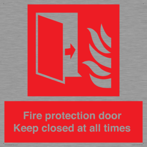Fire protection door Keep closed at all times